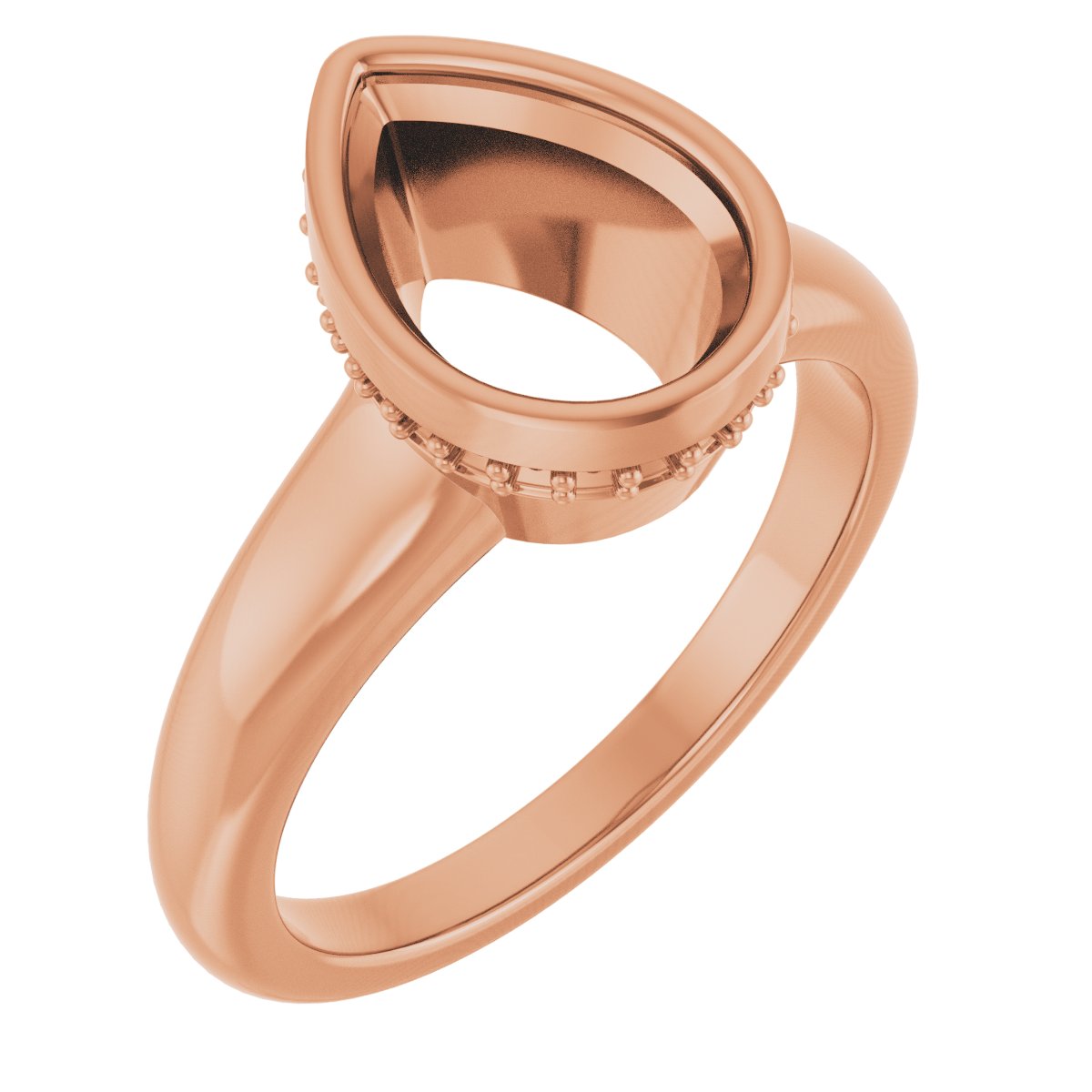 Bezel-Set Hidden Halo-Style Engagement Ring