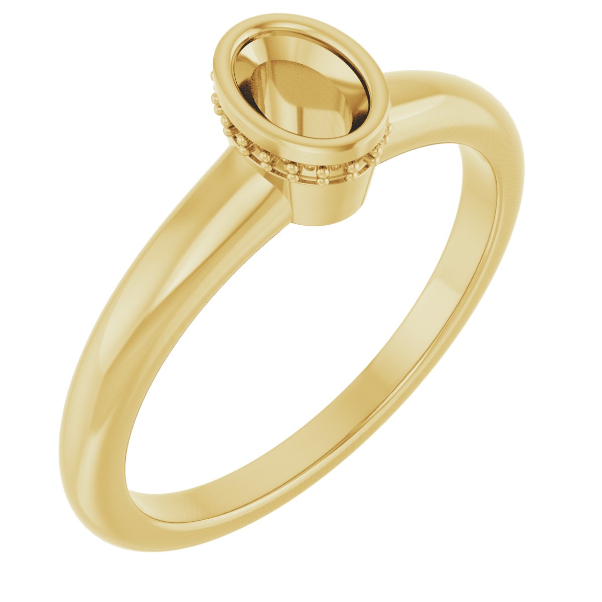 Bezel-Set Hidden Halo-Style Engagement Ring
