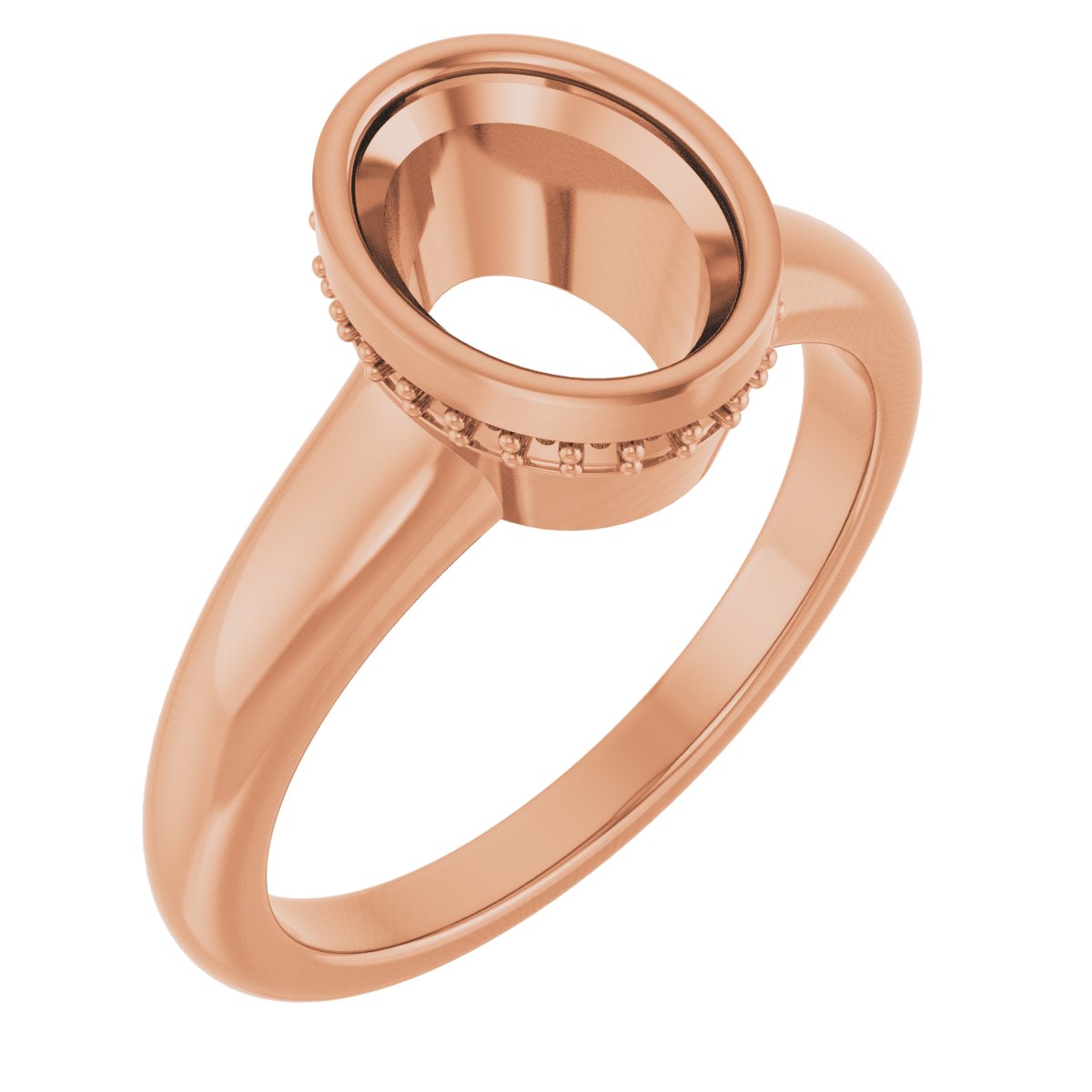 Bezel-Set Hidden Halo-Style Engagement Ring