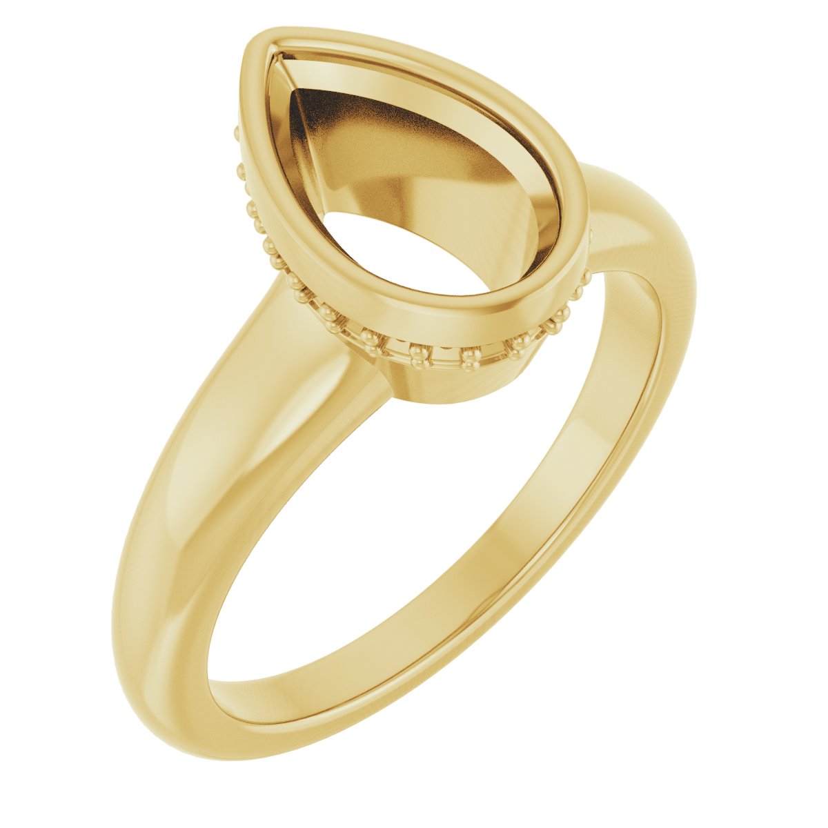 Bezel-Set Hidden Halo-Style Engagement Ring