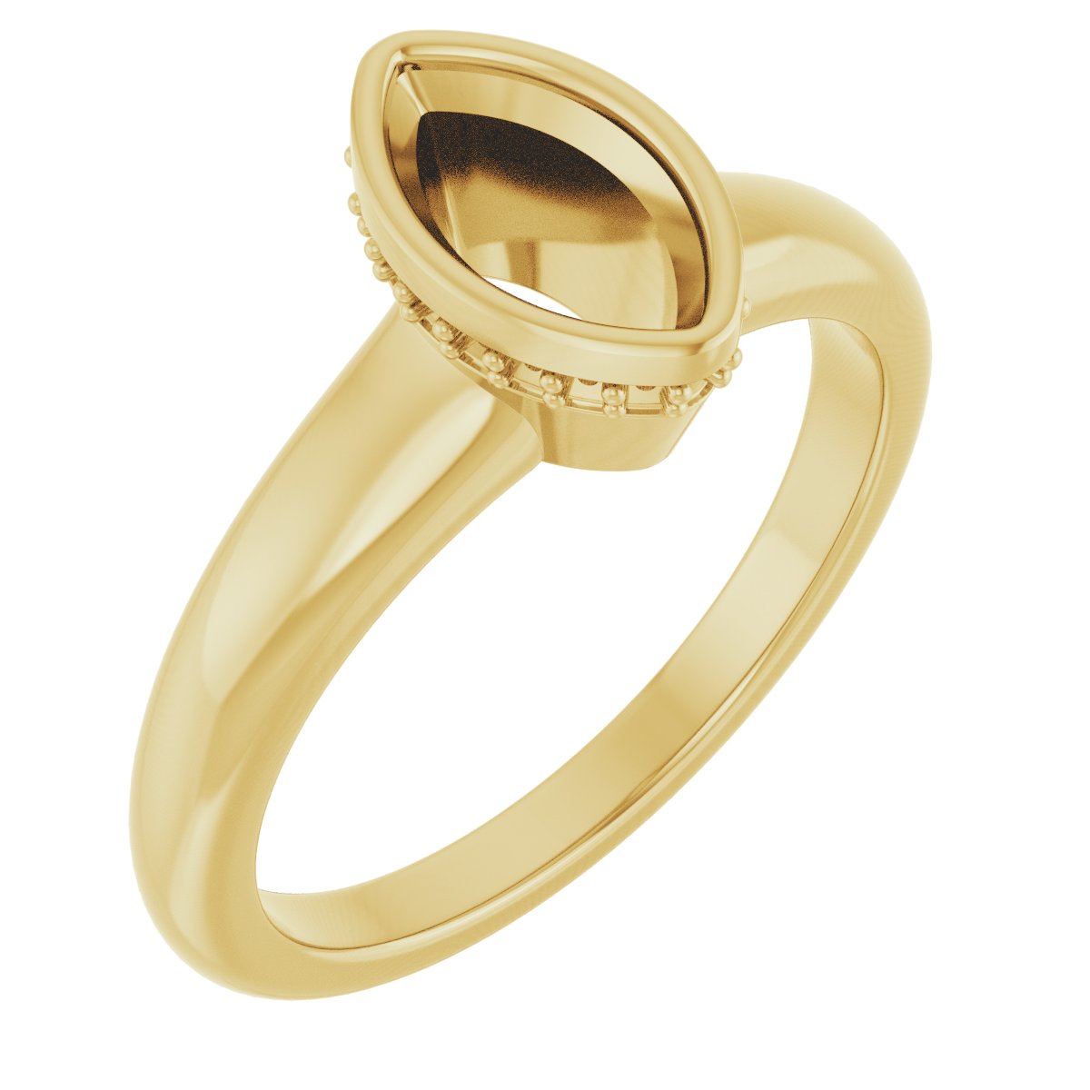 Bezel-Set Hidden Halo-Style Engagement Ring