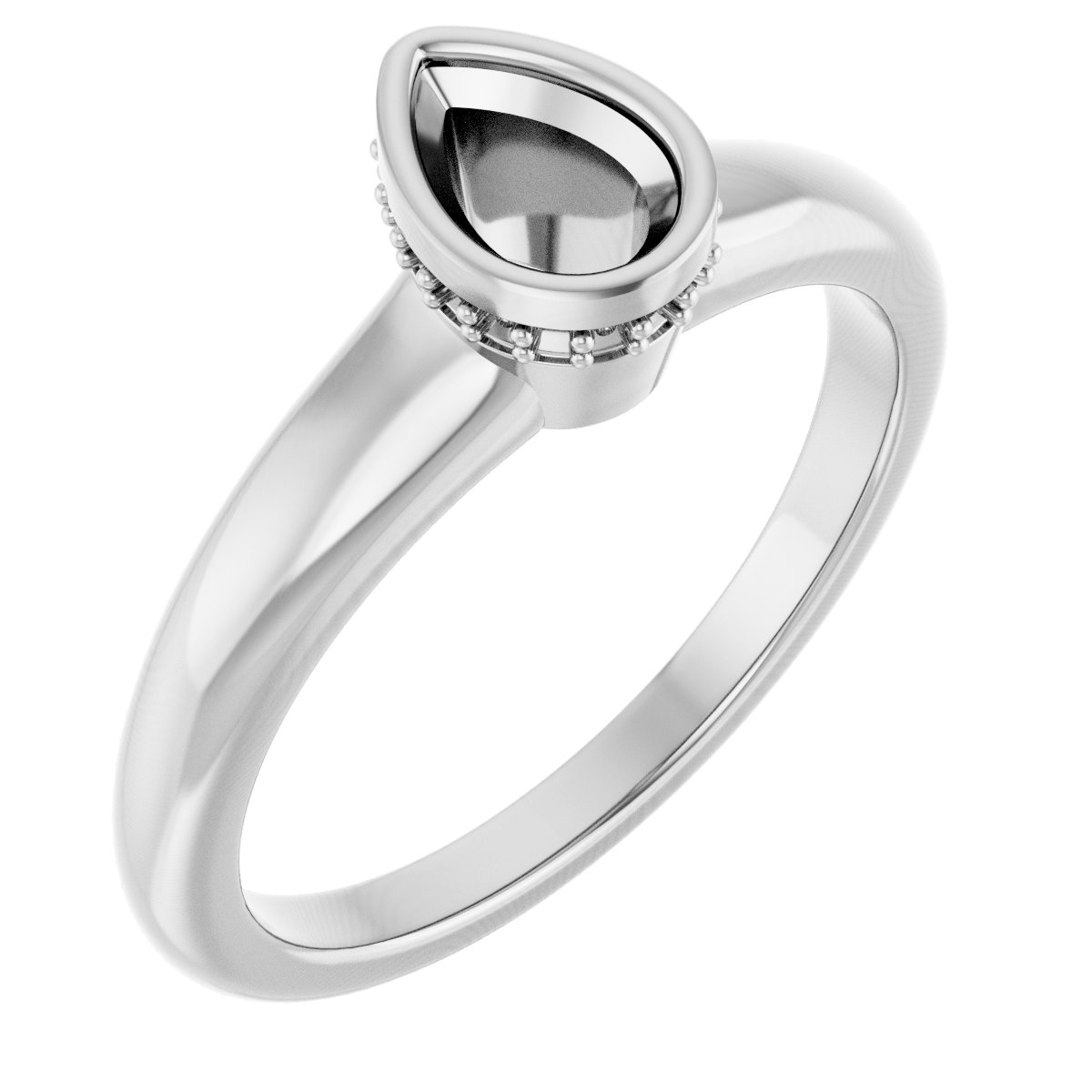 Bezel-Set Hidden Halo-Style Engagement Ring
