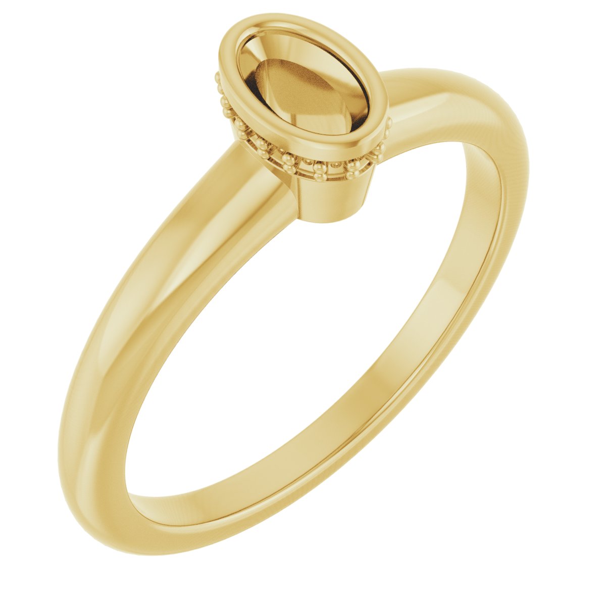 Bezel-Set Hidden Halo-Style Engagement Ring