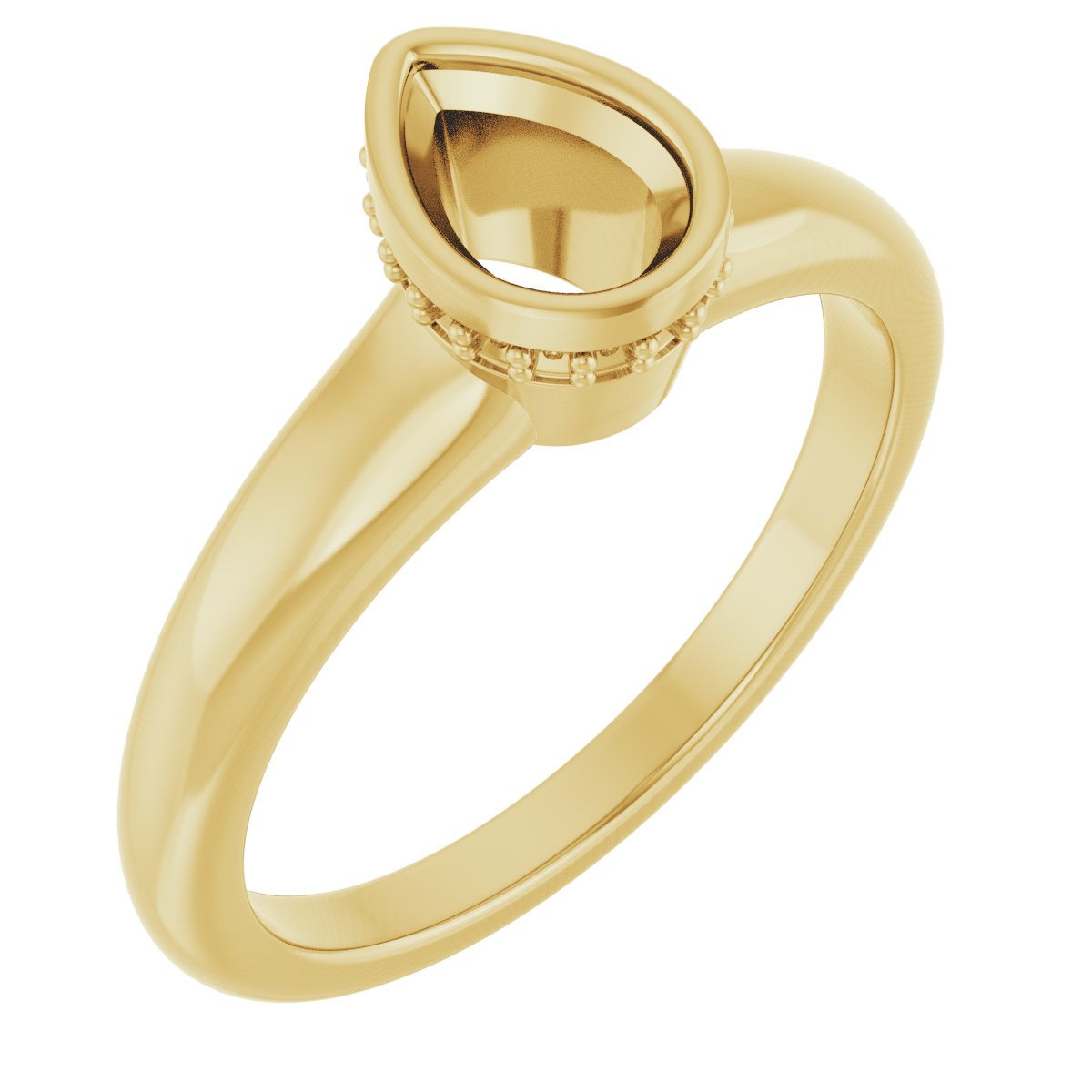 Bezel-Set Hidden Halo-Style Engagement Ring