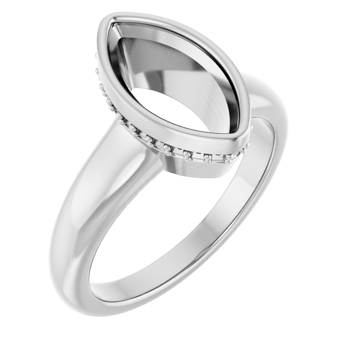 Bezel-Set Hidden Halo-Style Engagement Ring