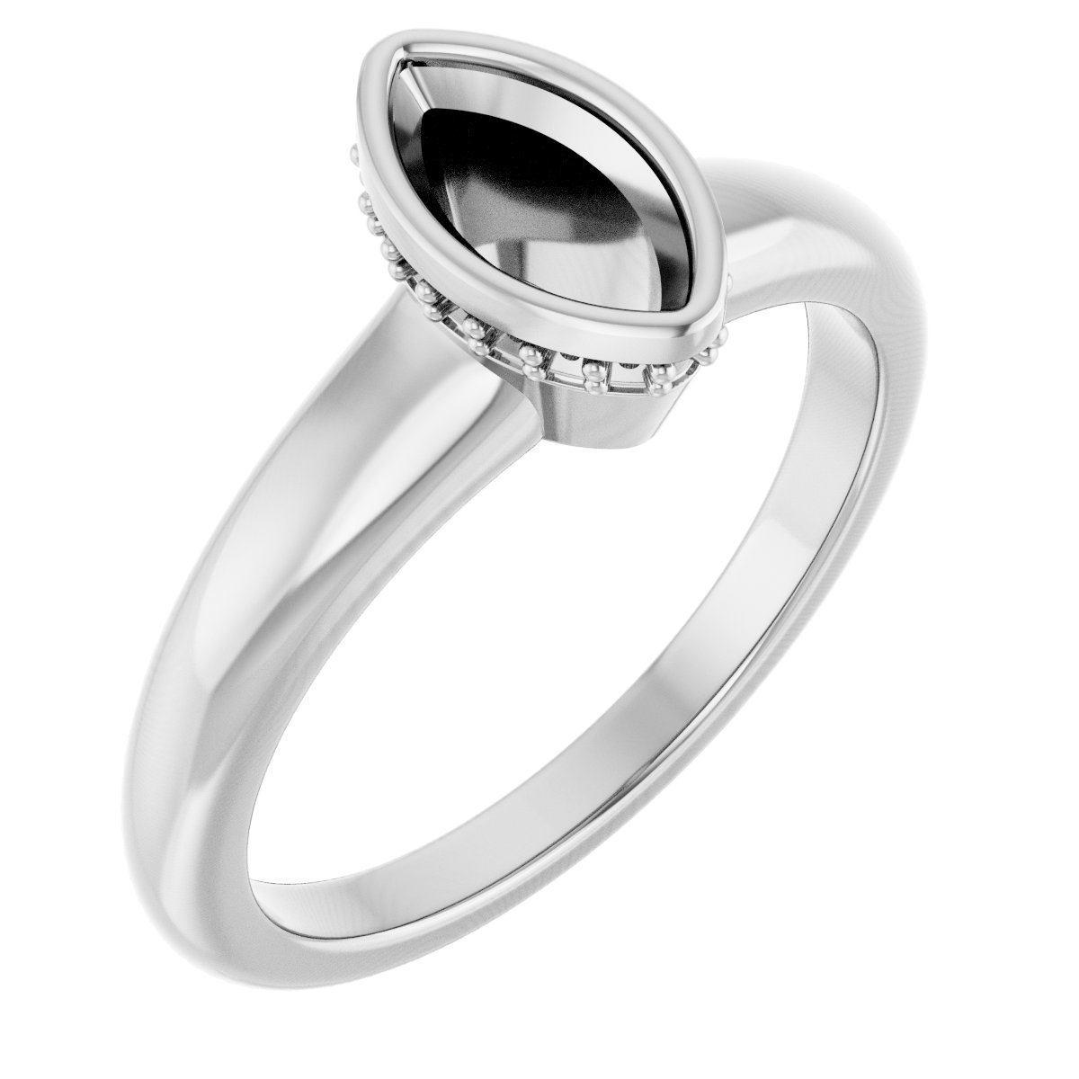 Bezel-Set Hidden Halo-Style Engagement Ring