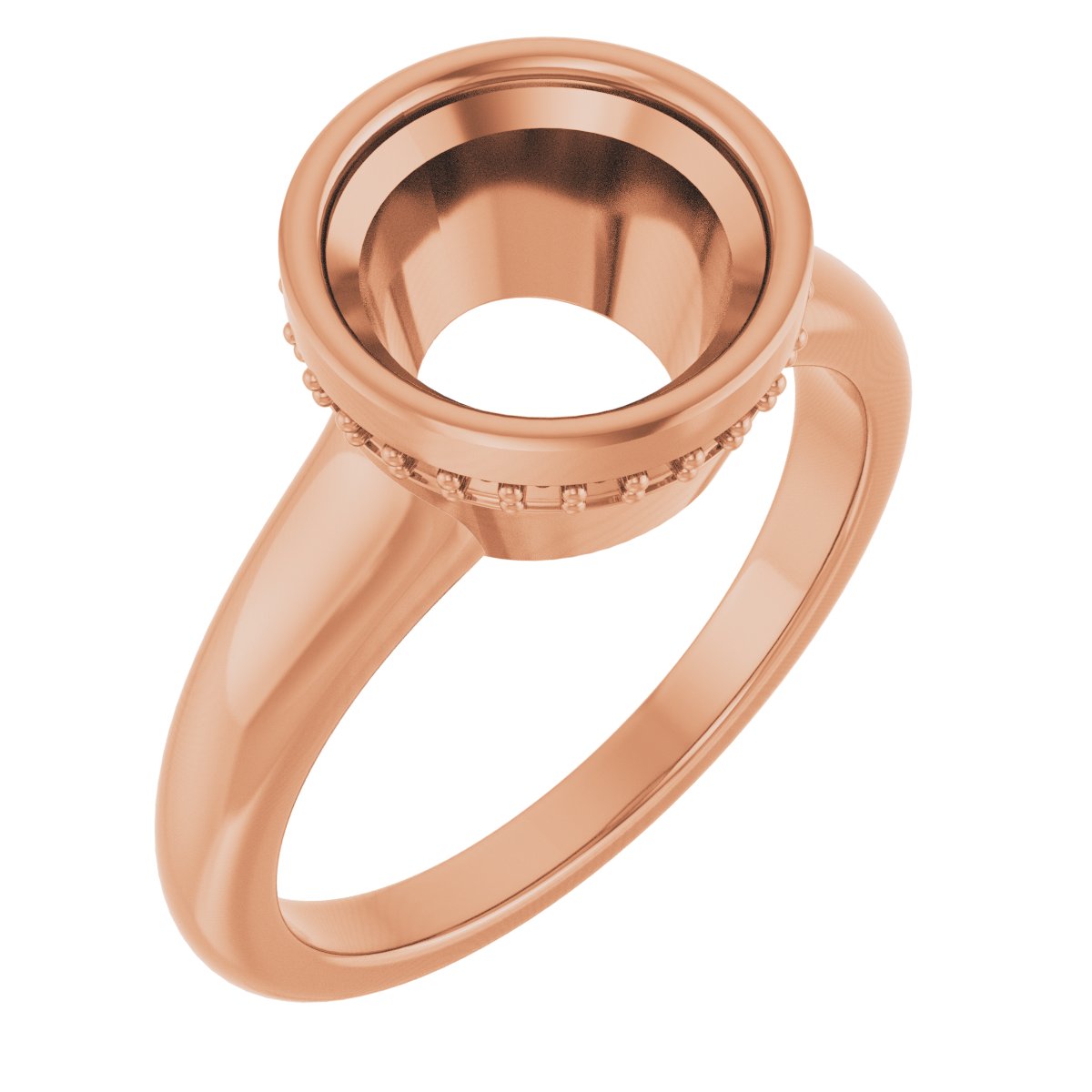 Bezel-Set Hidden Halo-Style Engagement Ring