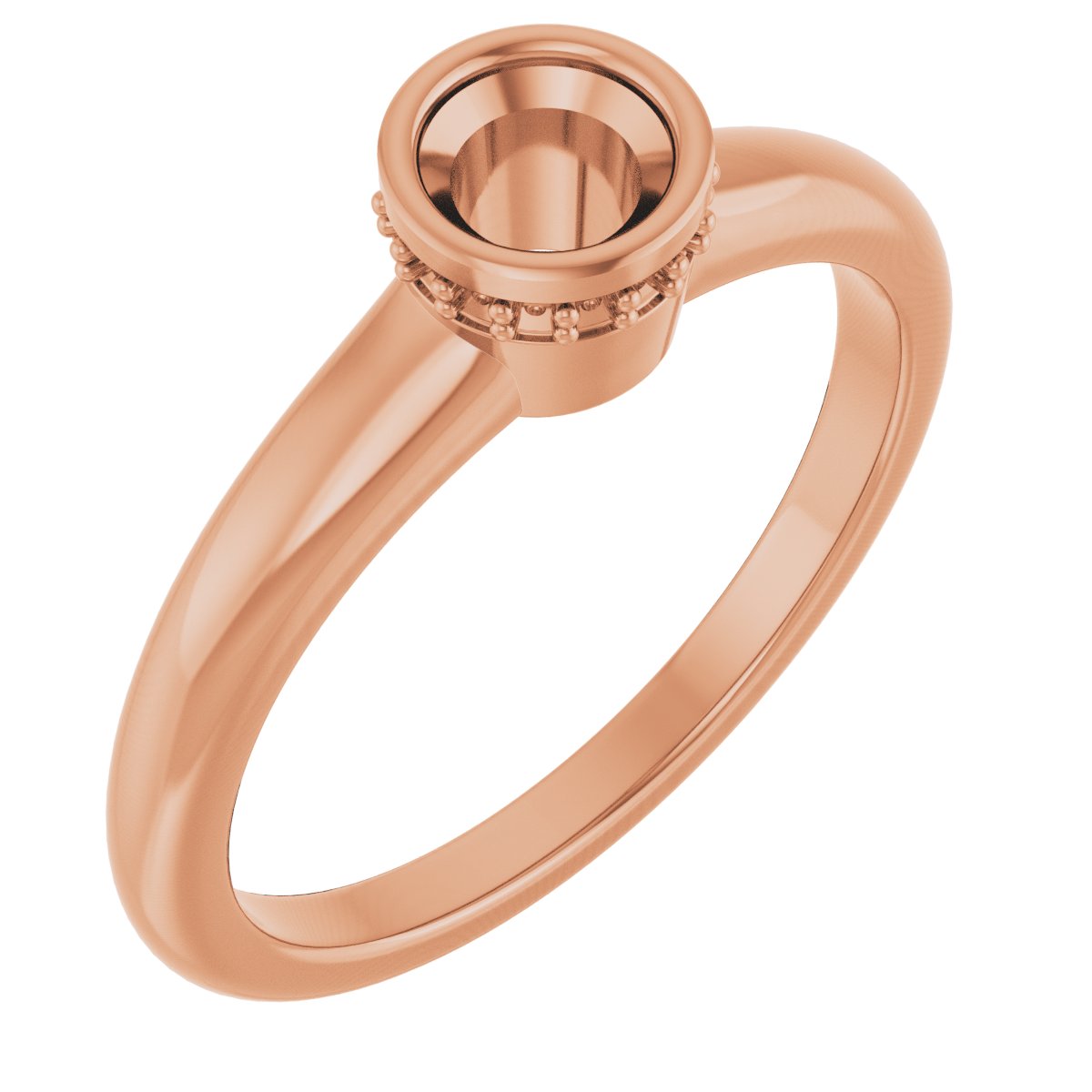 Bezel-Set Hidden Halo-Style Engagement Ring