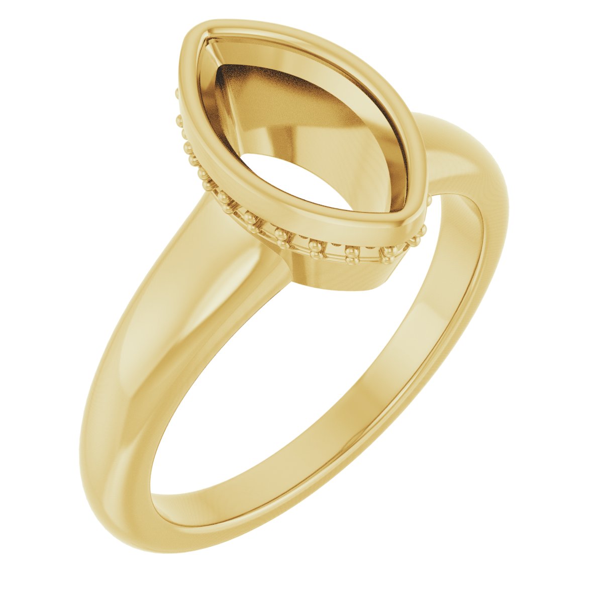 Bezel-Set Hidden Halo-Style Engagement Ring