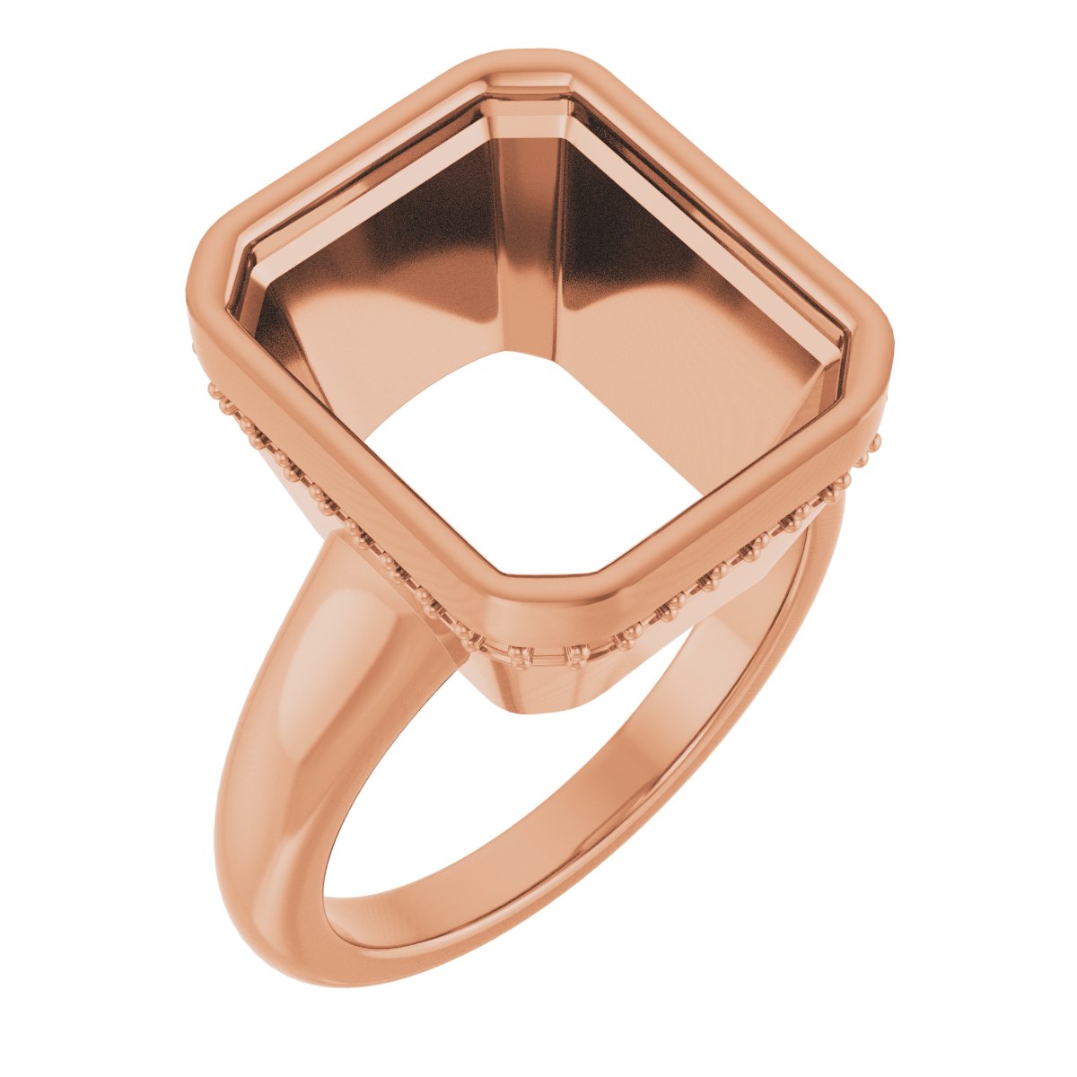 Bezel-Set Hidden Halo-Style Engagement Ring