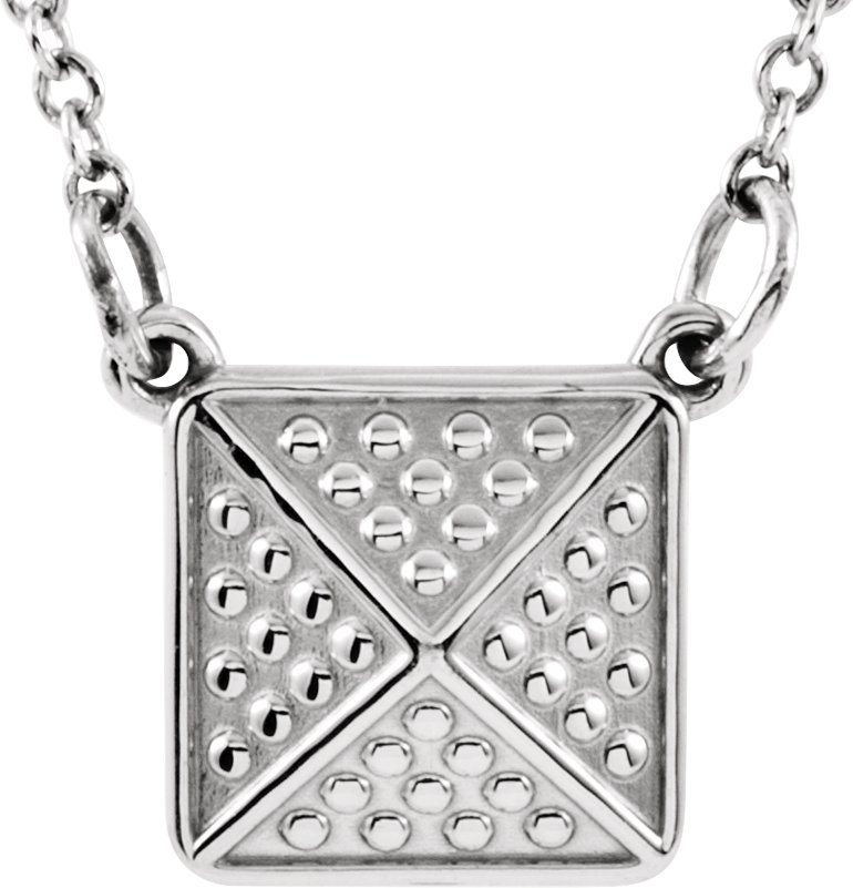 Granulated Pyramid Necklace or Center