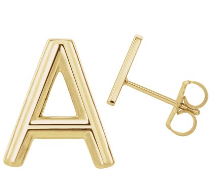 Gold Ring with the Letter M