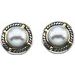 Sterling Silver & 14K Yellow Cultured White Freshwater Pearl Earrings