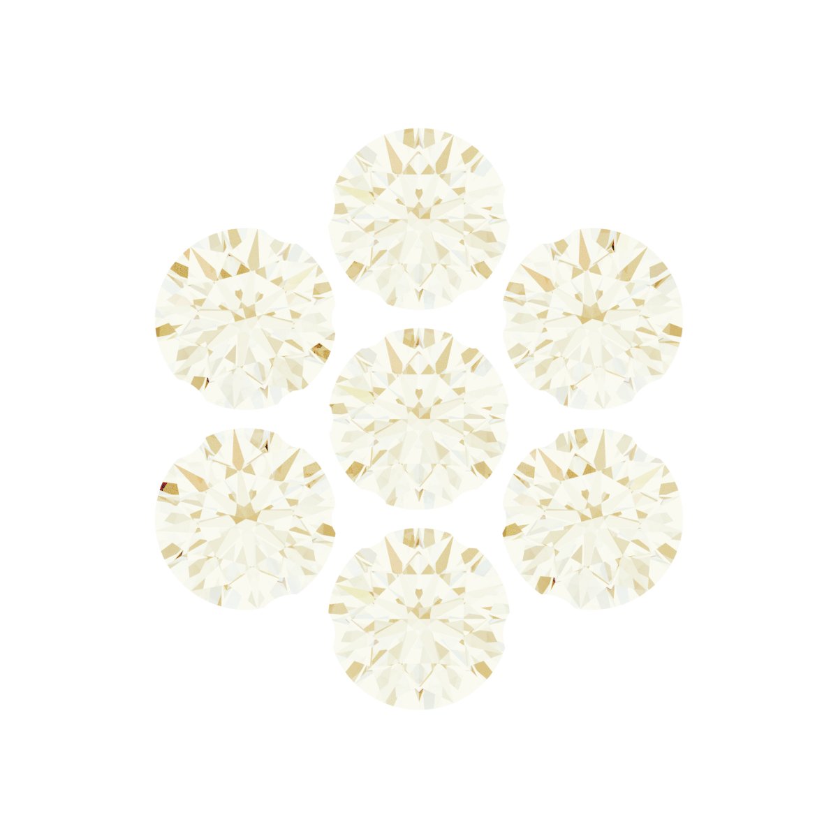 14K Yellow Gold 1/5 CTW Lab-Grown Diamond Cluster Necklace Center