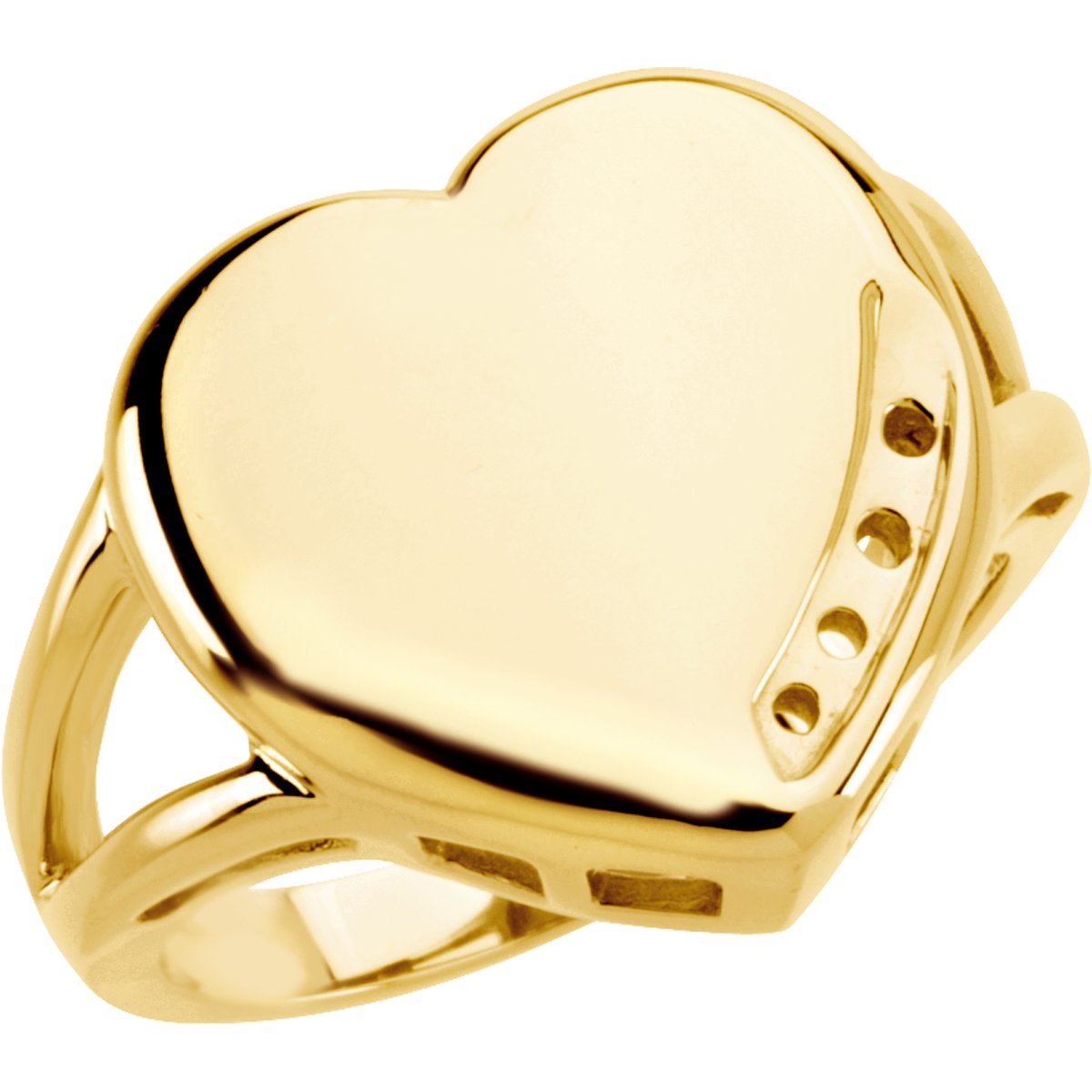 Engravable Family Heart Ring
