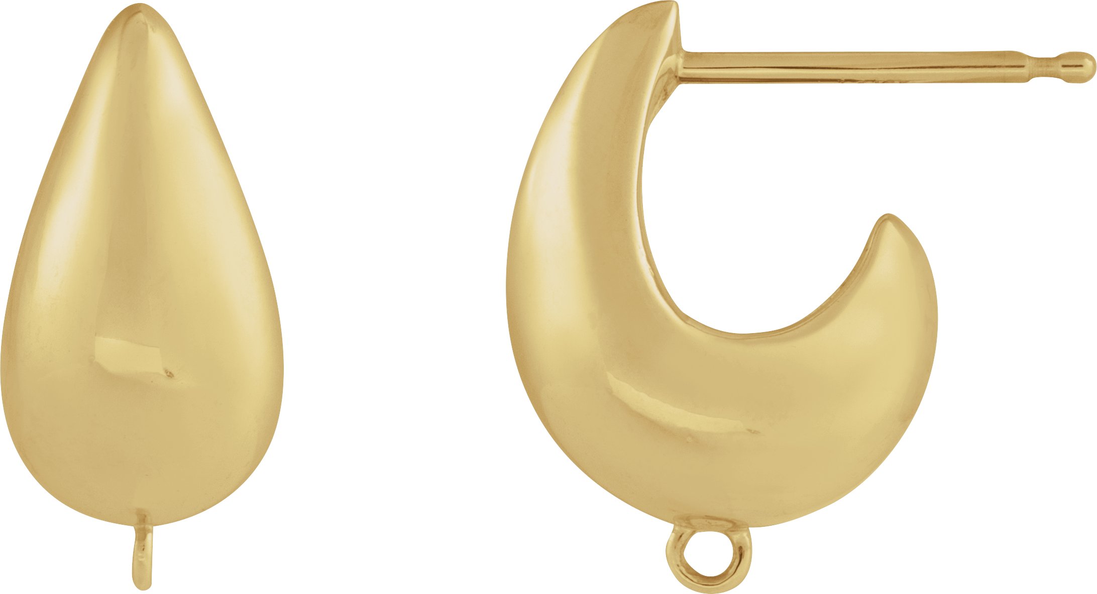 Puffed Hoop Earring Top