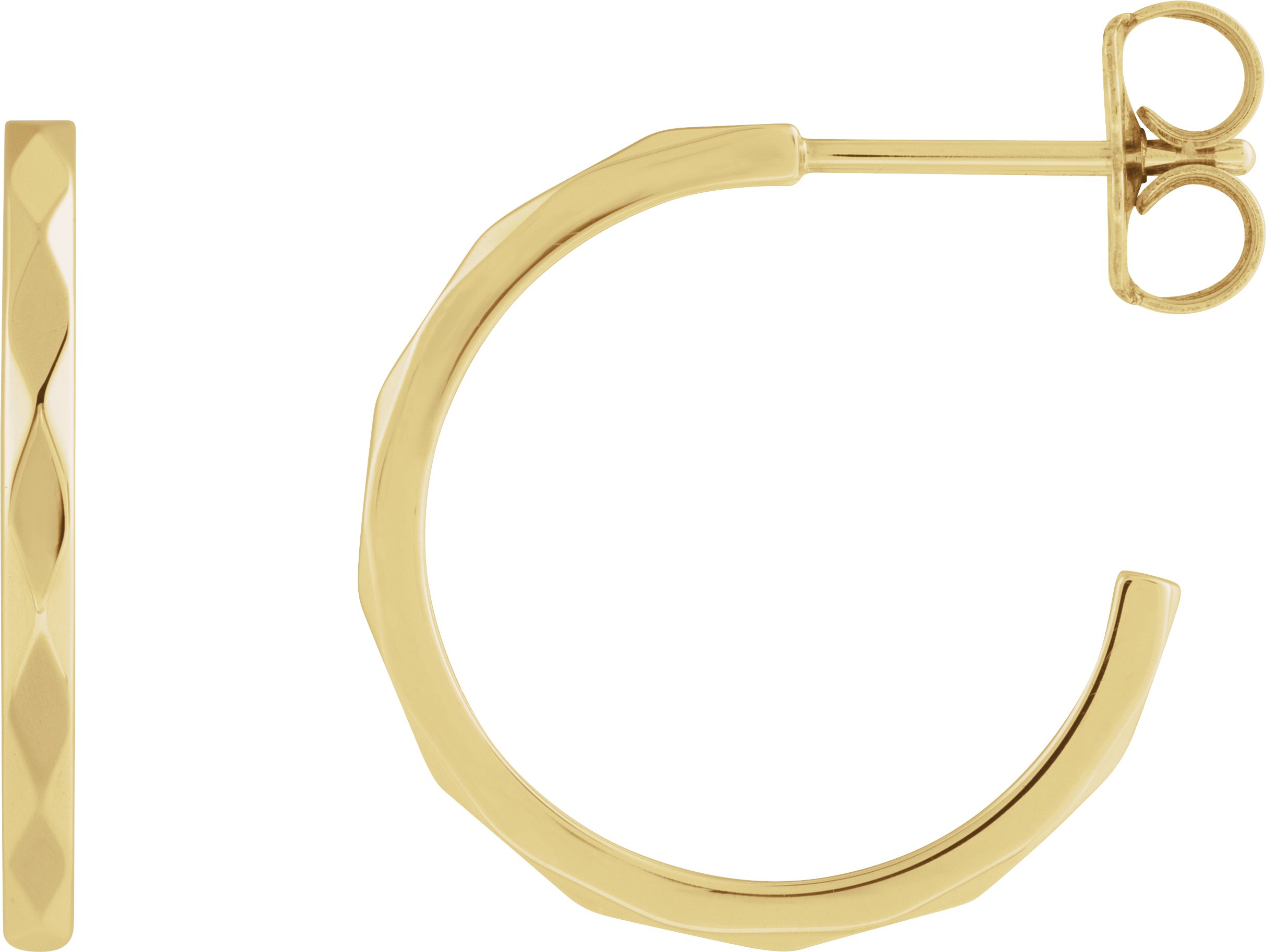 Faceted Hoop Earrings