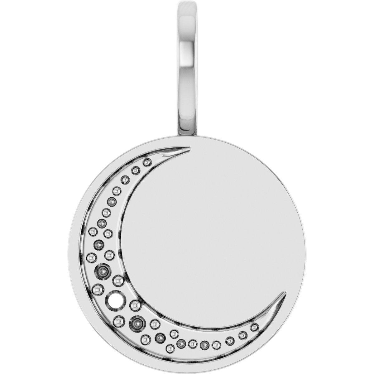 Engravable Crescent Moon Pendant