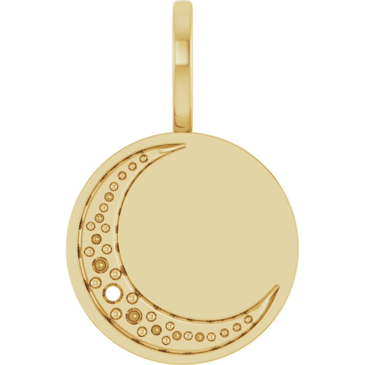 Engravable Crescent Moon Pendant