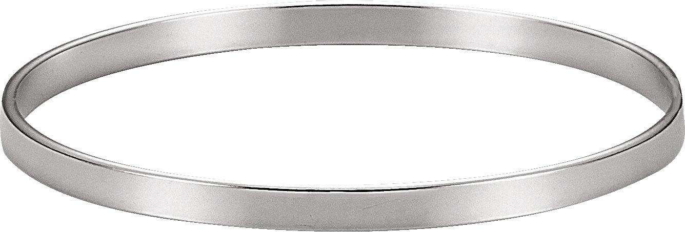 Sterling Silver 4.8 mm Bangle 6 1/2" Bracelet