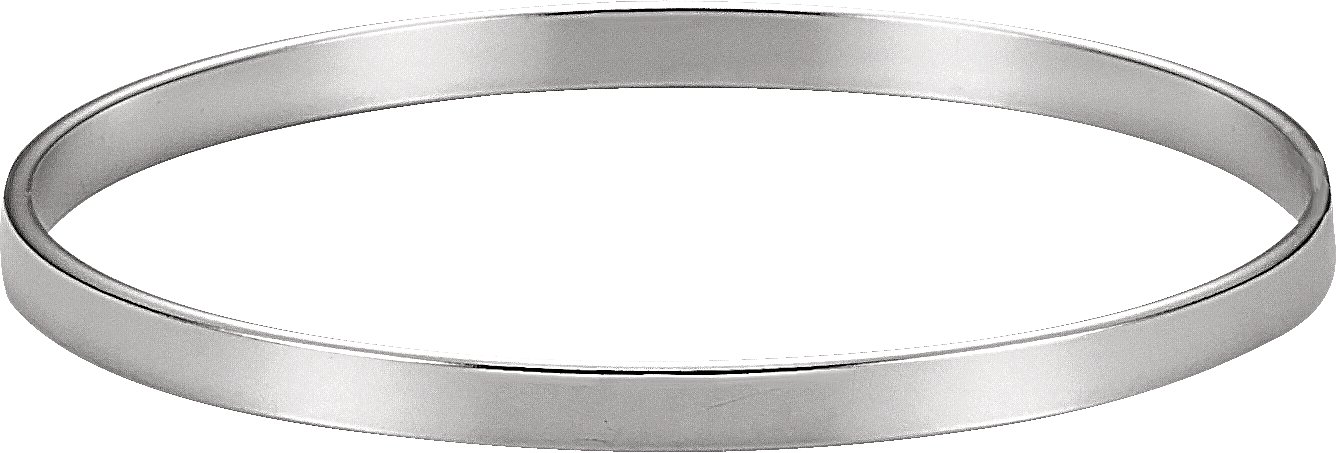 Sterling Silver 4.8 mm Bangle 8 Bracelet