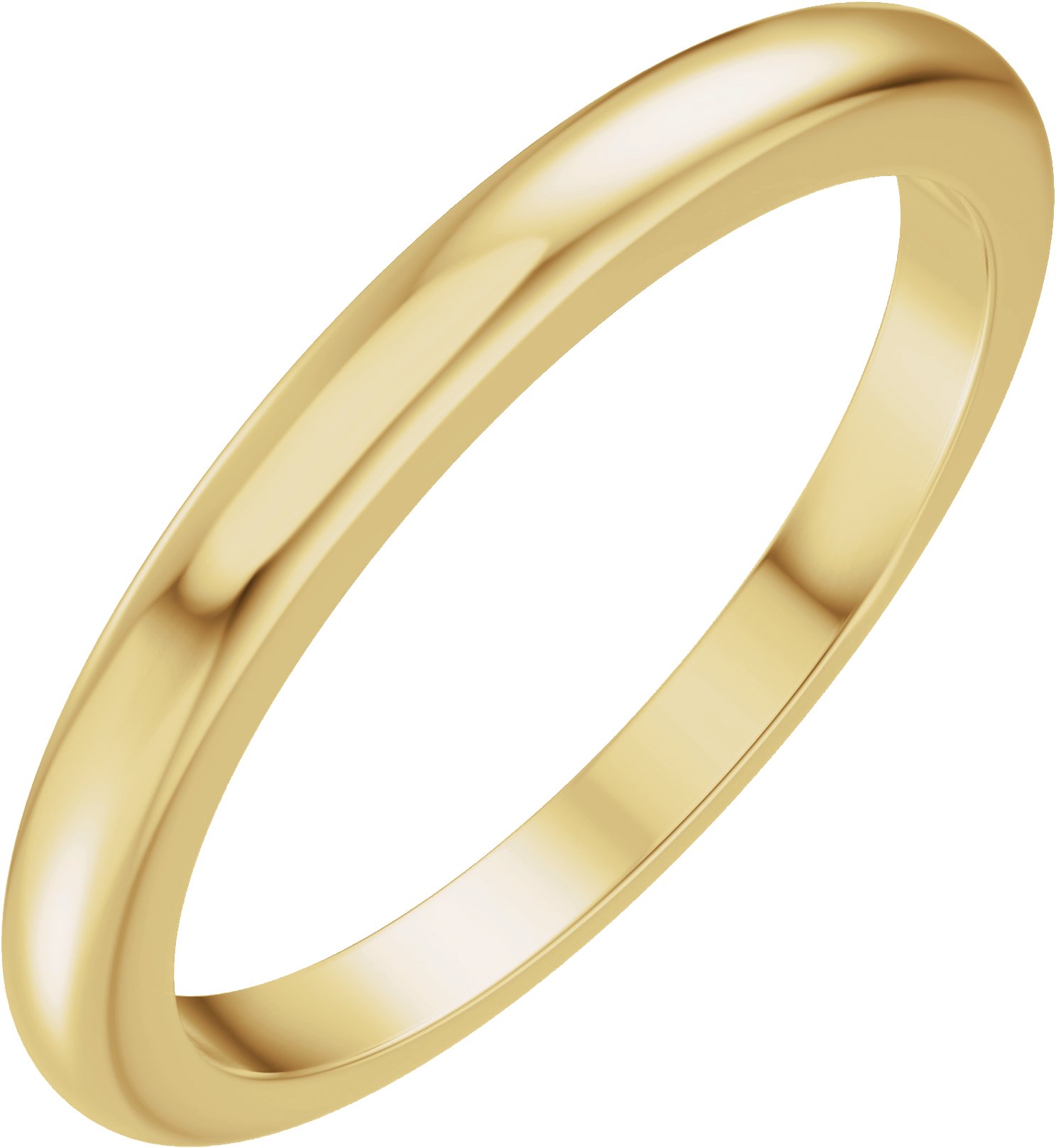 14K Yellow Gold Matching Band for 8 mm Round