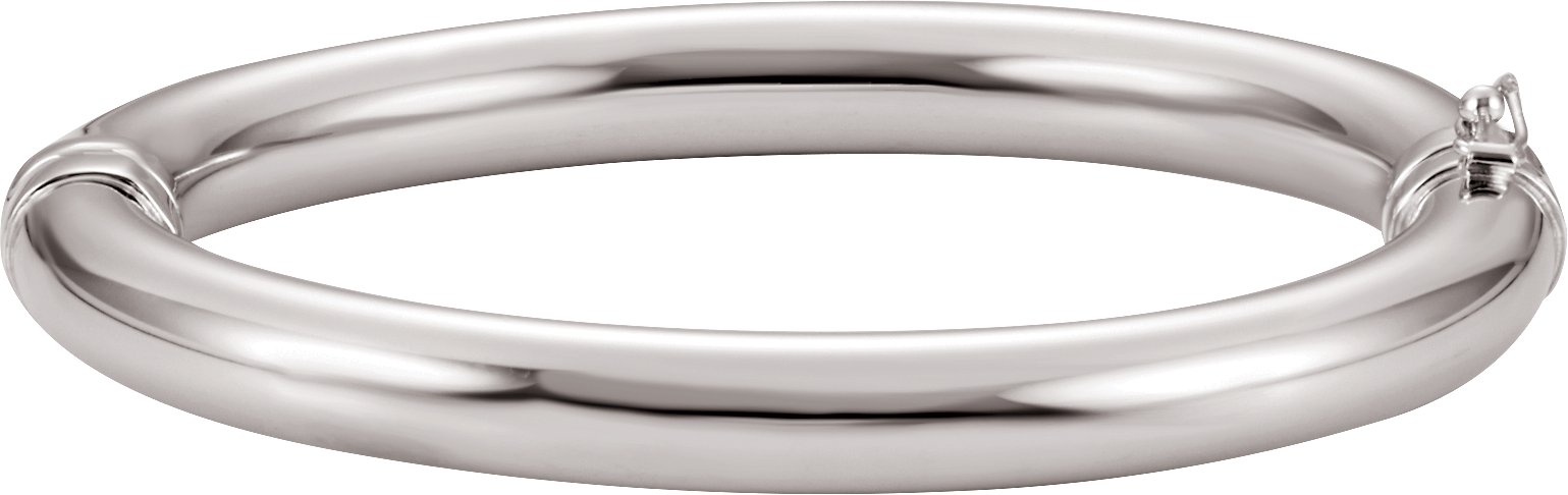 Sterling Silver 8 mm Hinged Bangle 7" Bracelet