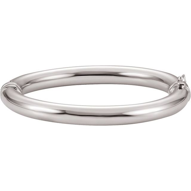 Sterling Silver 8 mm Hinged Bangle 7