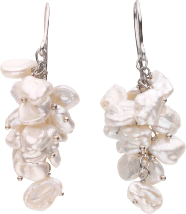 Cultured White Freshwater Pearl Earrings – Sterling Silver