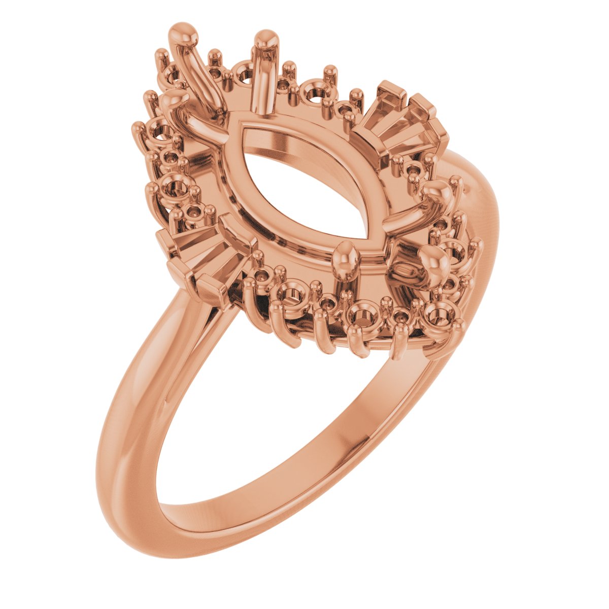 Marquise Halo-Style Engagement Ring Mounting