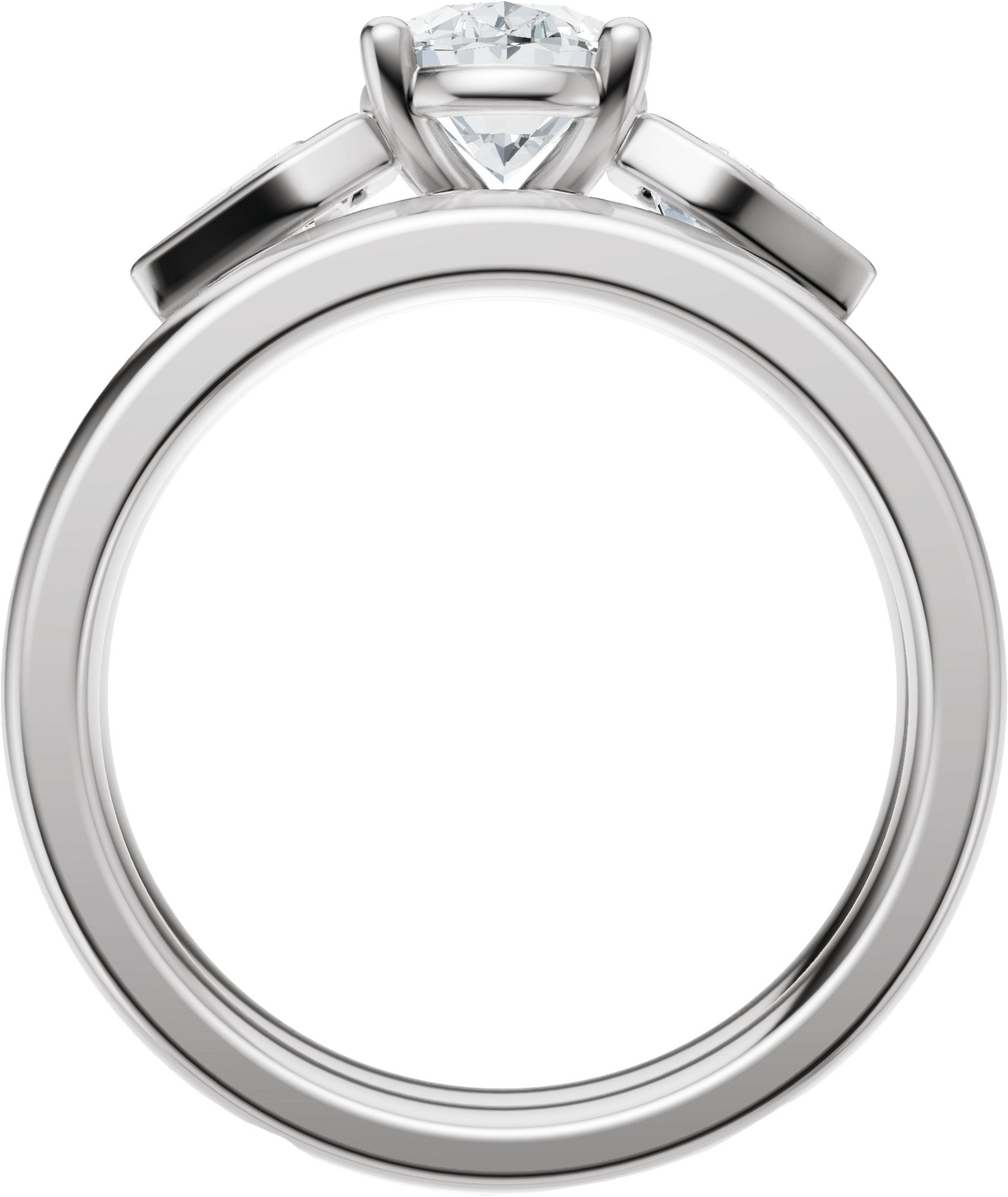 14K White Gold 8x6 mm Oval 5/8 CTW Lab-Grown Diamond Semi_Set Engagement Ring