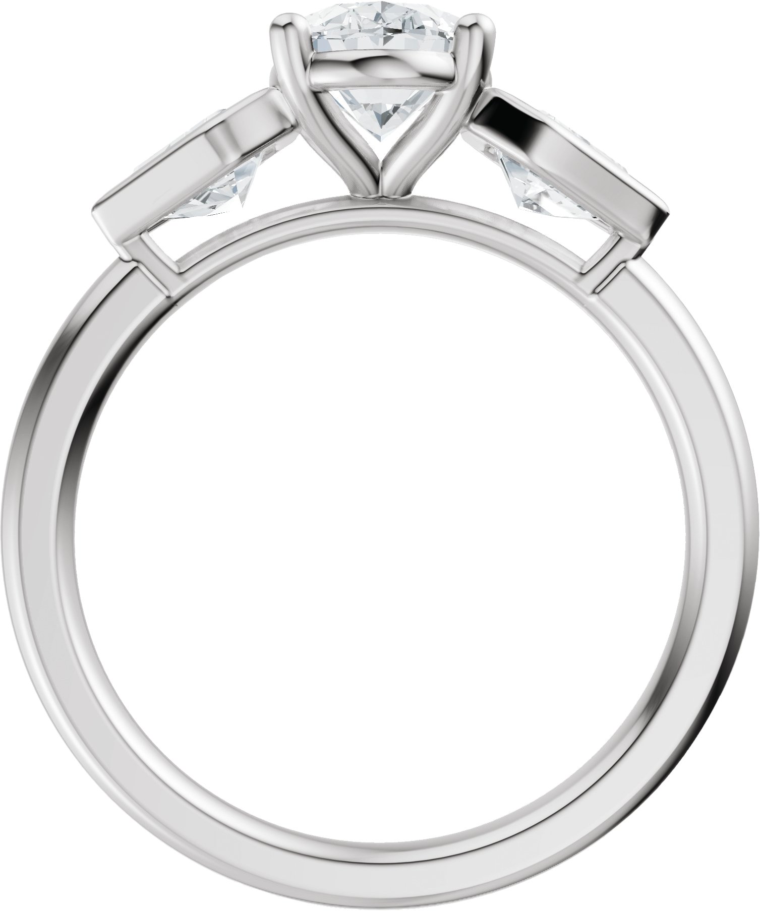 14K White Gold 8x6 mm Oval 5/8 CTW Lab-Grown Diamond Semi_Set Engagement Ring