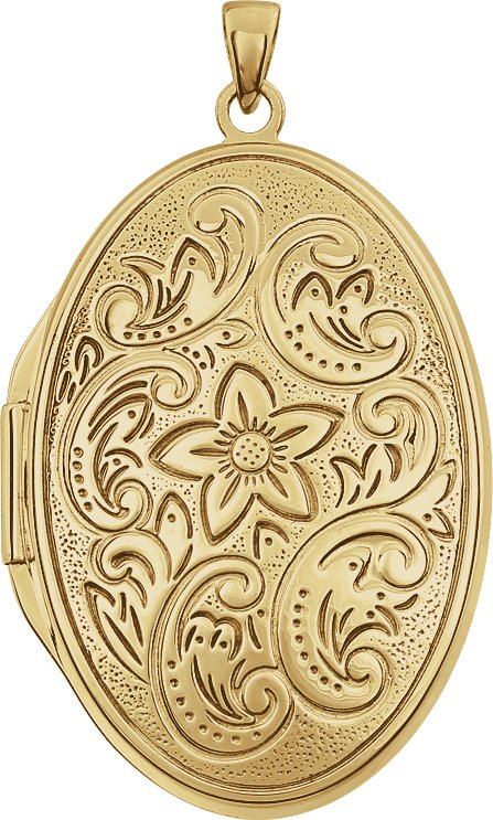 14K Yellow 31.75x22.75 mm Oval Locket