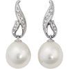 Paspaley South Sea Pearl and Diamond Earrings 12mm .2 CTW Ref 739308