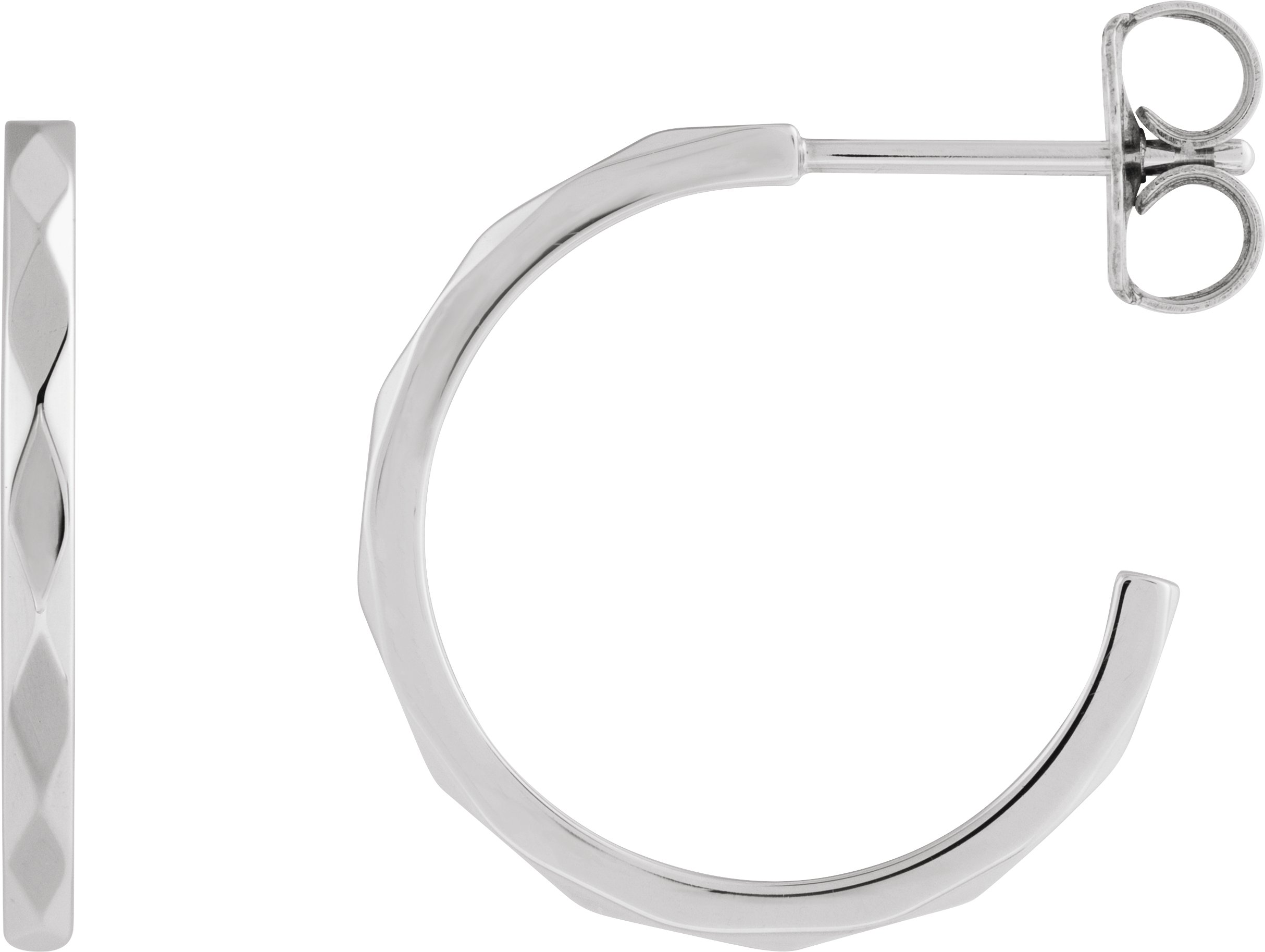 Faceted Hoop Earrings
