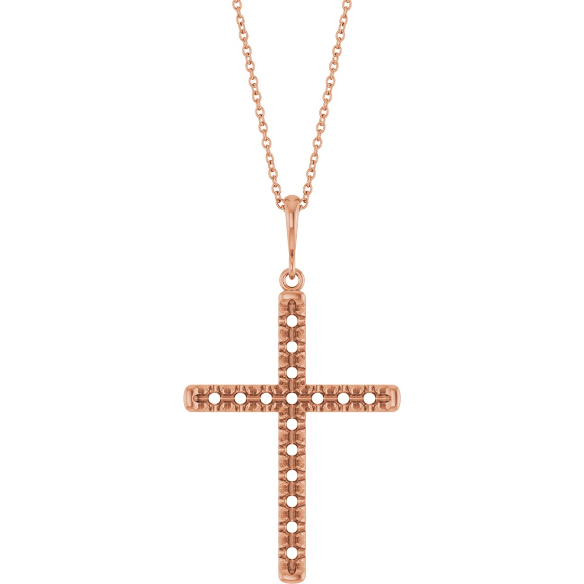 French-Set Cross Necklace or Pendant