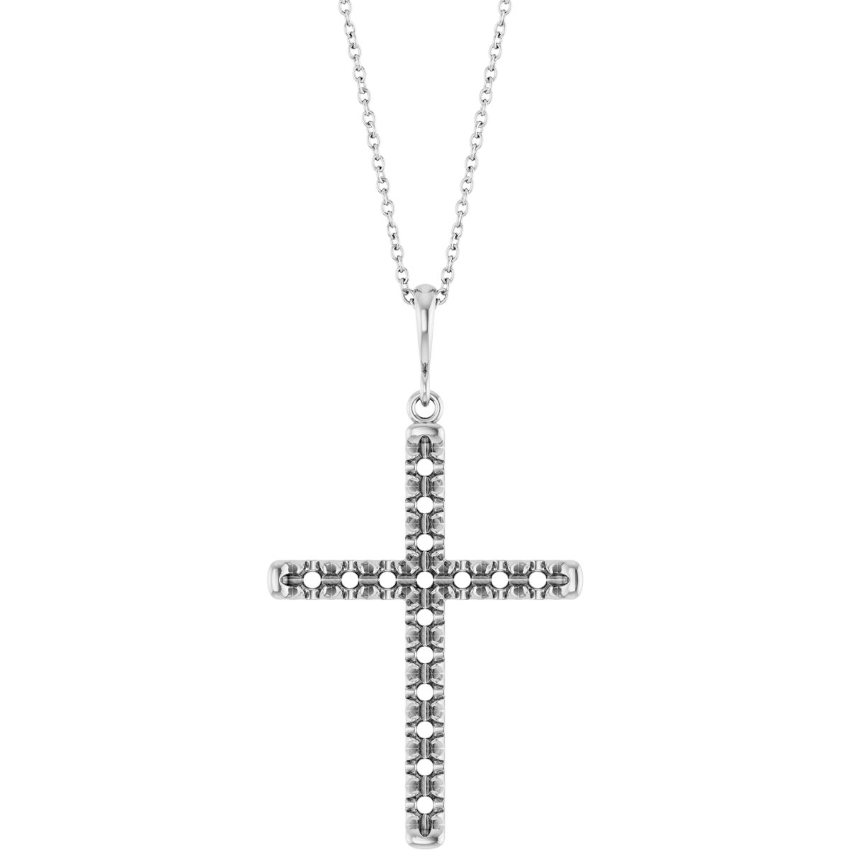 French-Set Cross Necklace or Pendant