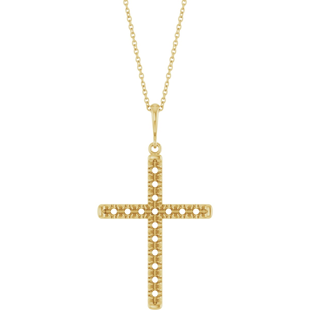 French-Set Cross Necklace or Pendant