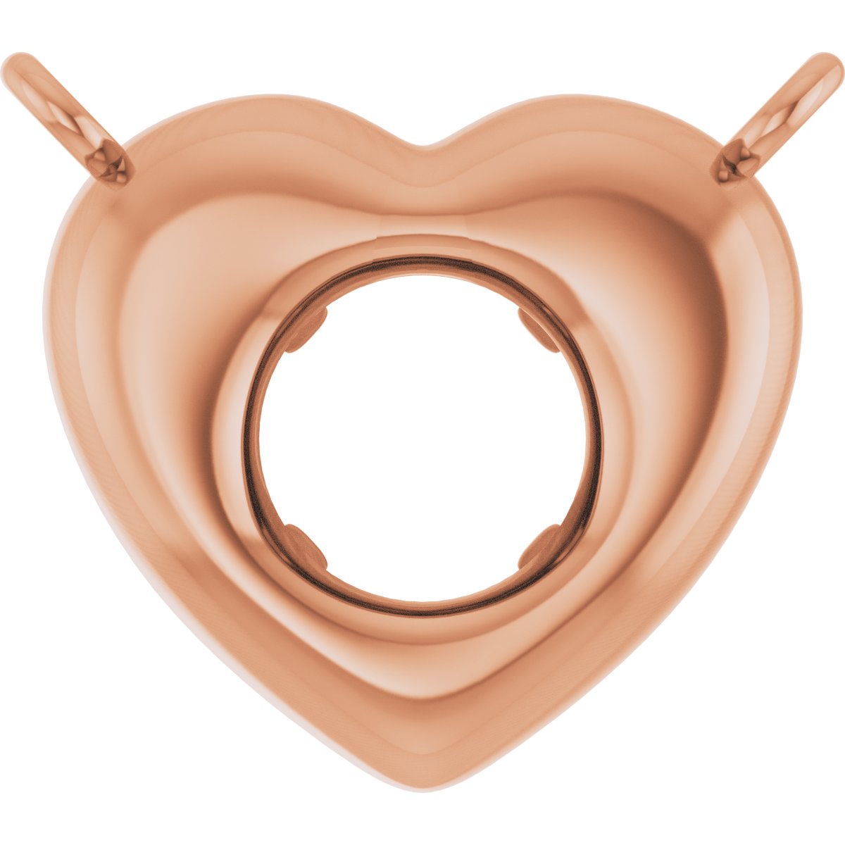 Solitaire Heart Necklace Center