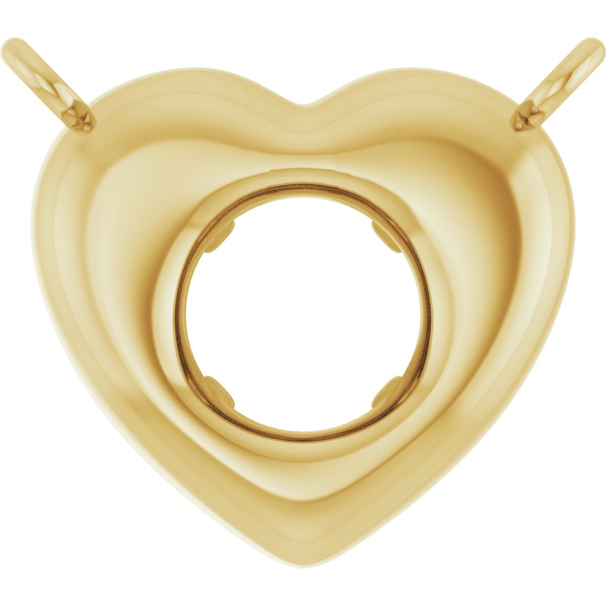 Solitaire Heart Necklace Center