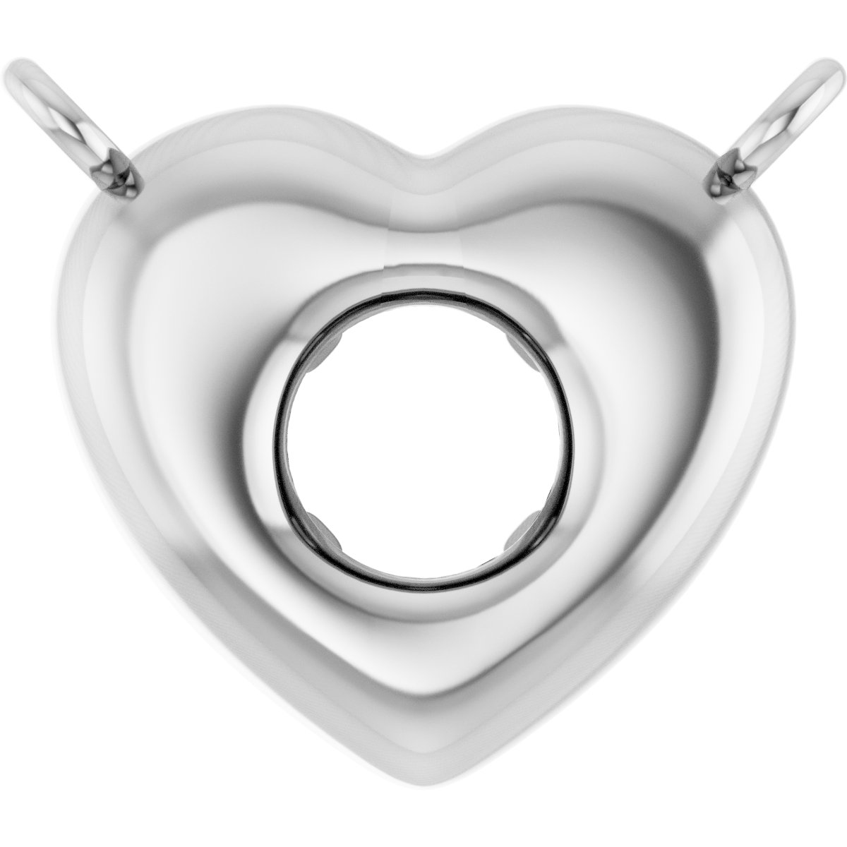 Solitaire Heart Necklace Center