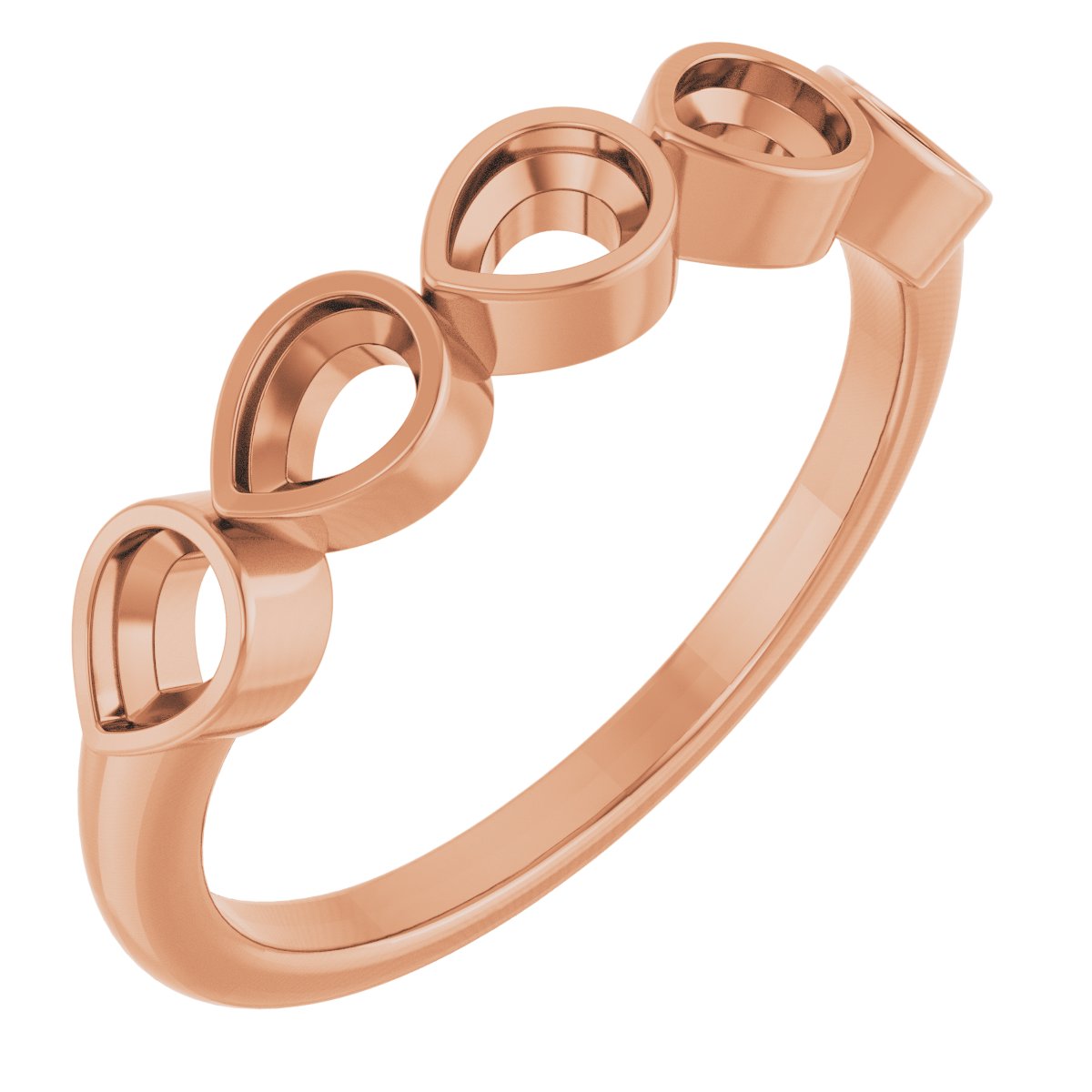 Bezel-Set Five-Stone Anniversary Band