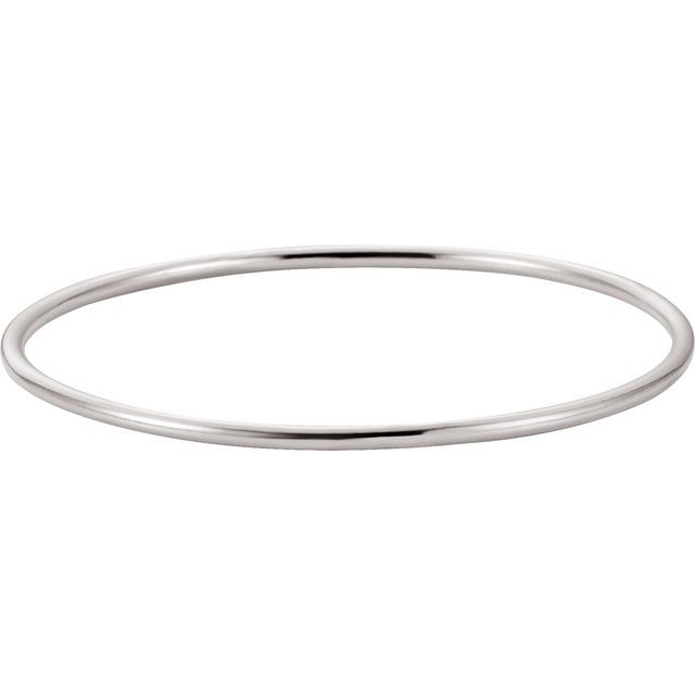 Sterling Silver 2.5 mm Bangle 8