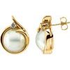 Mabé Cultured Pearl and Diamond Earrings Ref. 1935341