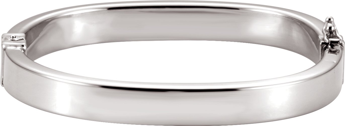 Sterling Silver 8 mm Hinged Bangle 6 1/2" Bracelet