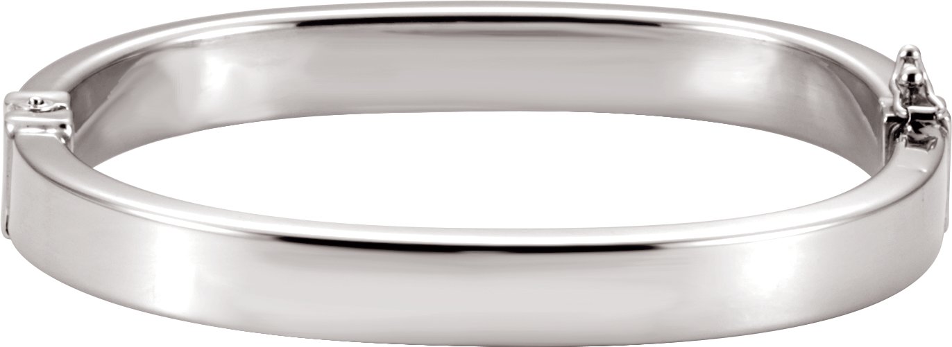 Sterling Silver 8 mm Hinged Bangle 6 1/2