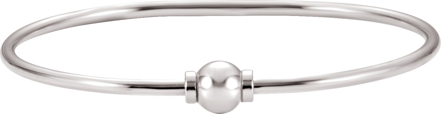 Sterling Silver 8 mm Ball Bangle 7