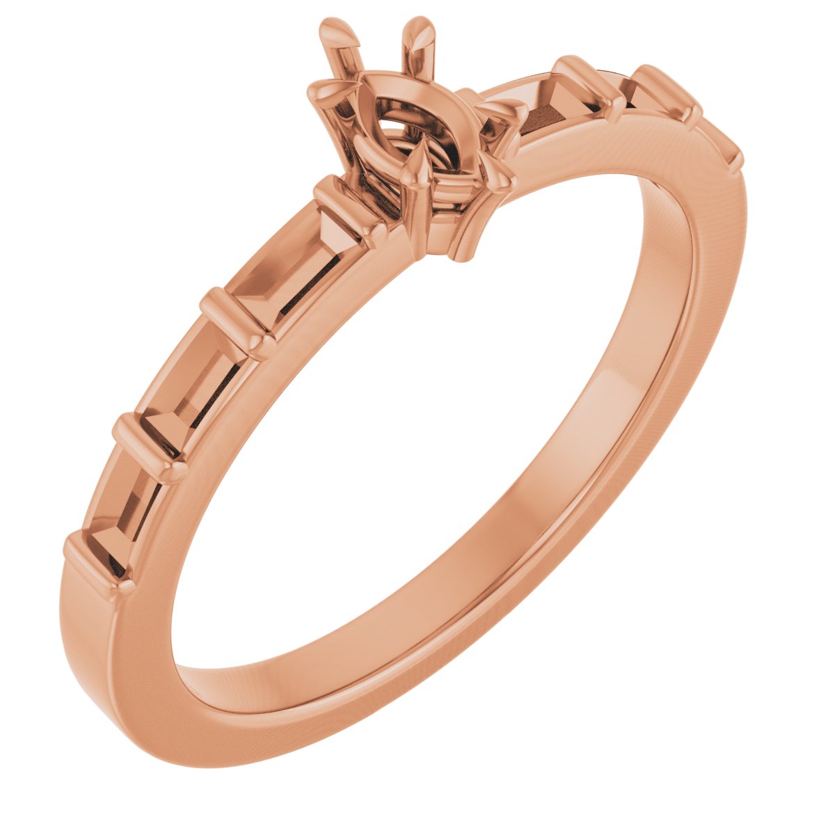 Claw-Prong Accented Engagement Ring