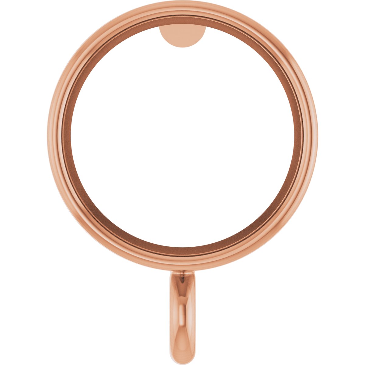 Round Micro Bezel Earring Setting