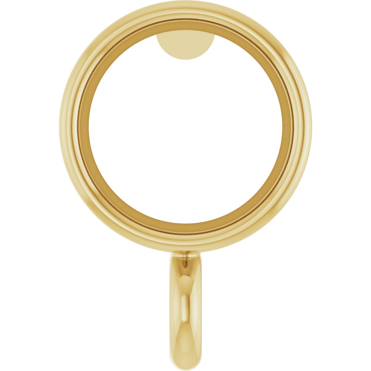 Round Micro Bezel Earring Setting